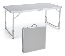 Mesa Maleta Alumínio 3 Níveis - Branca - 120 X 60 Cm